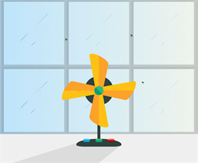 css3卡通电风扇动画特效